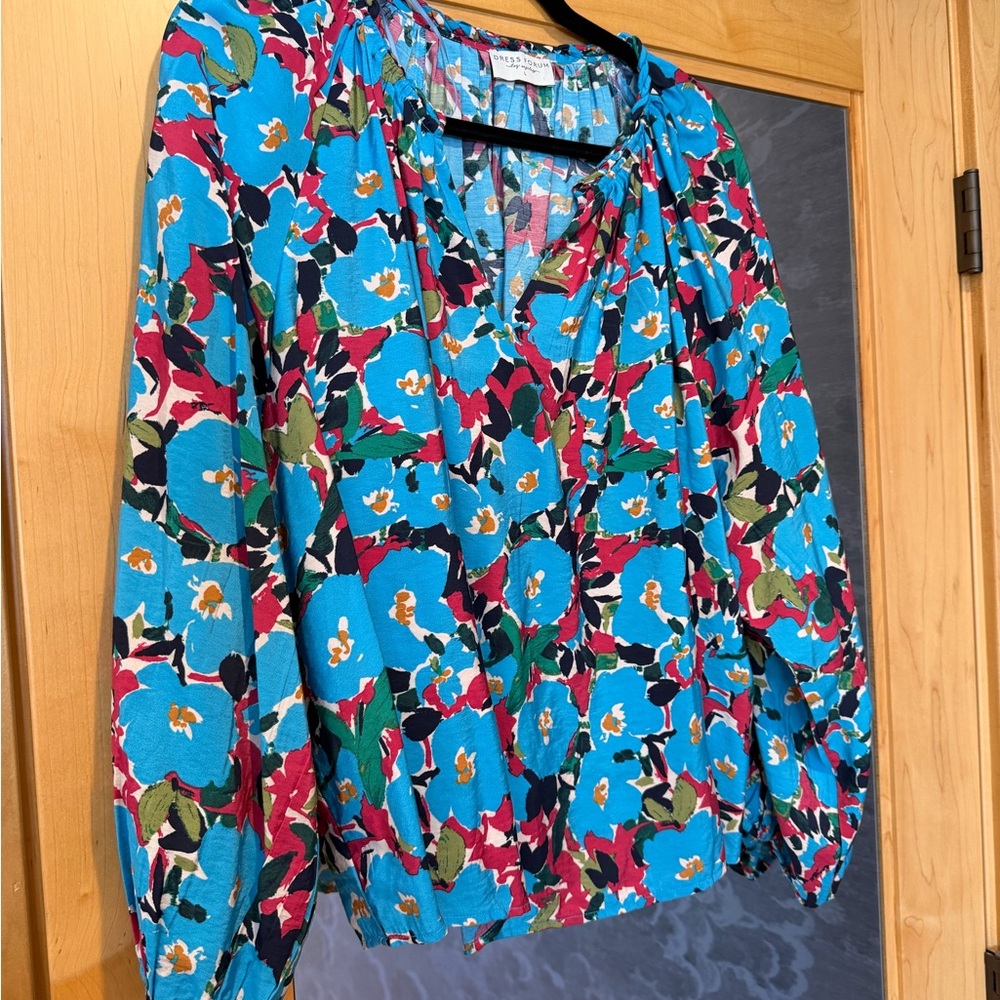Dress Forum Blue Floral Blouse